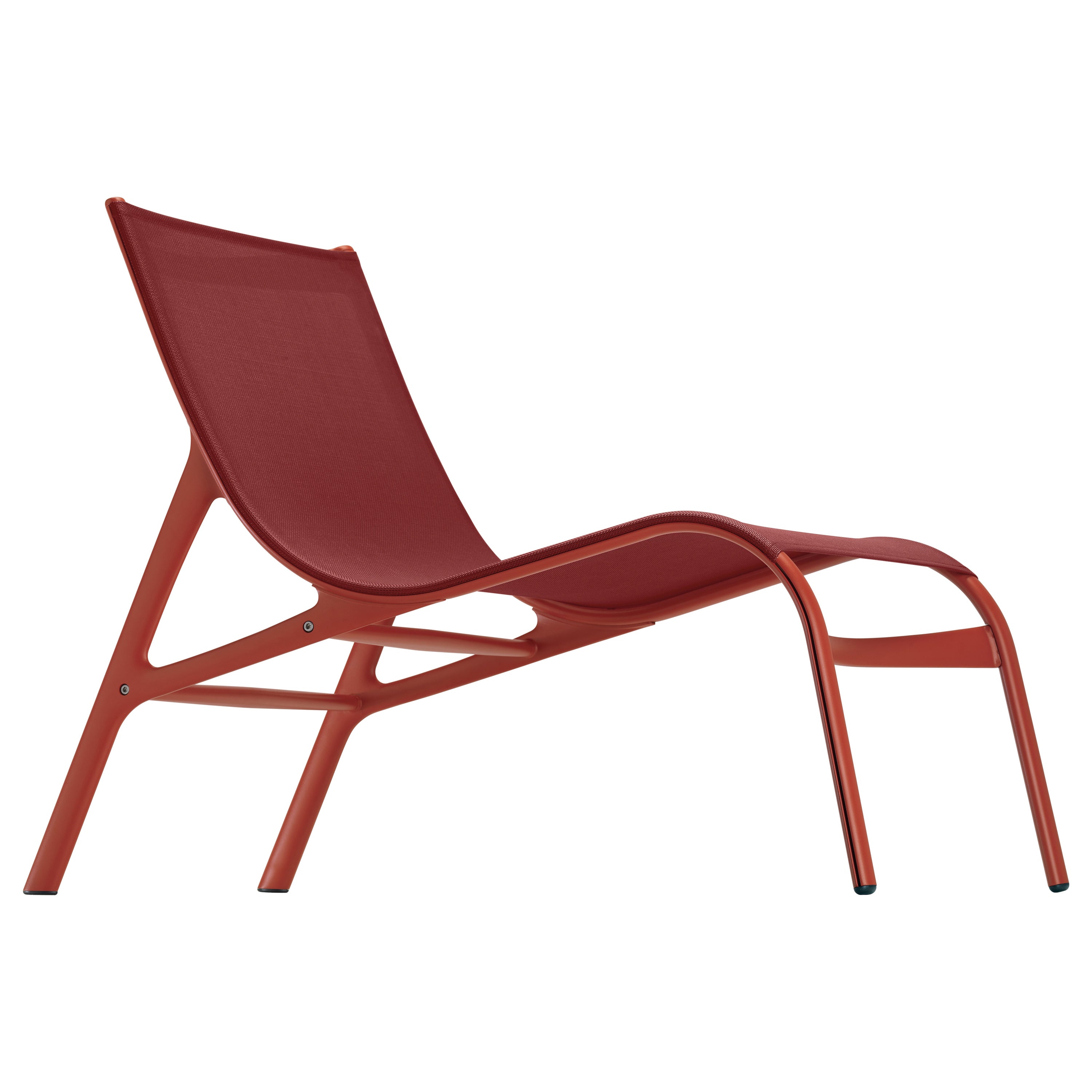 Alias Armframe 418 Outdoor Chair in Mesh Seat with Lacquered Aluminium Frame For Sale