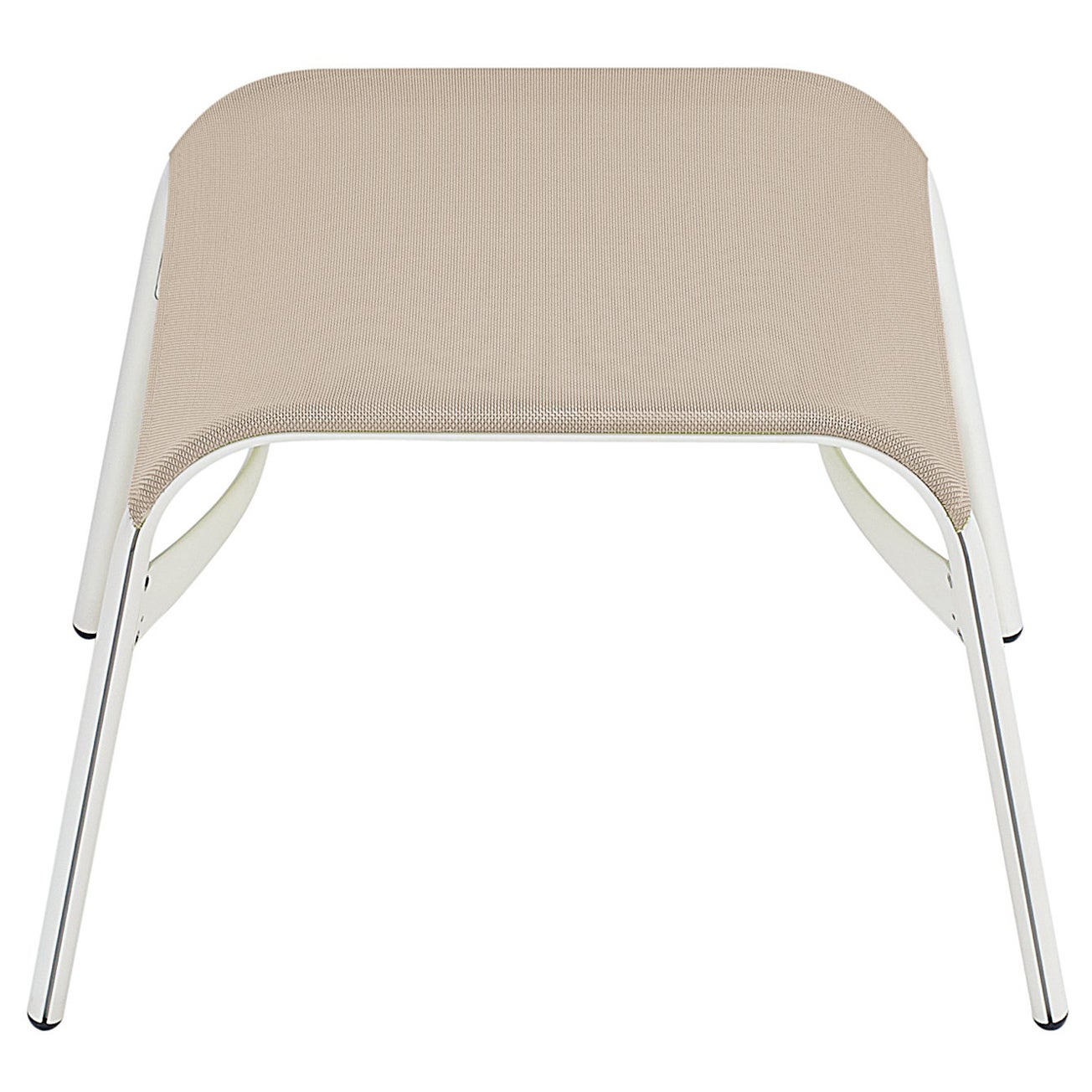 Alias Feetframe 431 Outdoor Stool in Mesh with White Lacquered Aluminium Frame For Sale