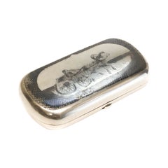 Ivan Yefimovich Konstantinov Russian 84 Silver Niello Cigarette Case