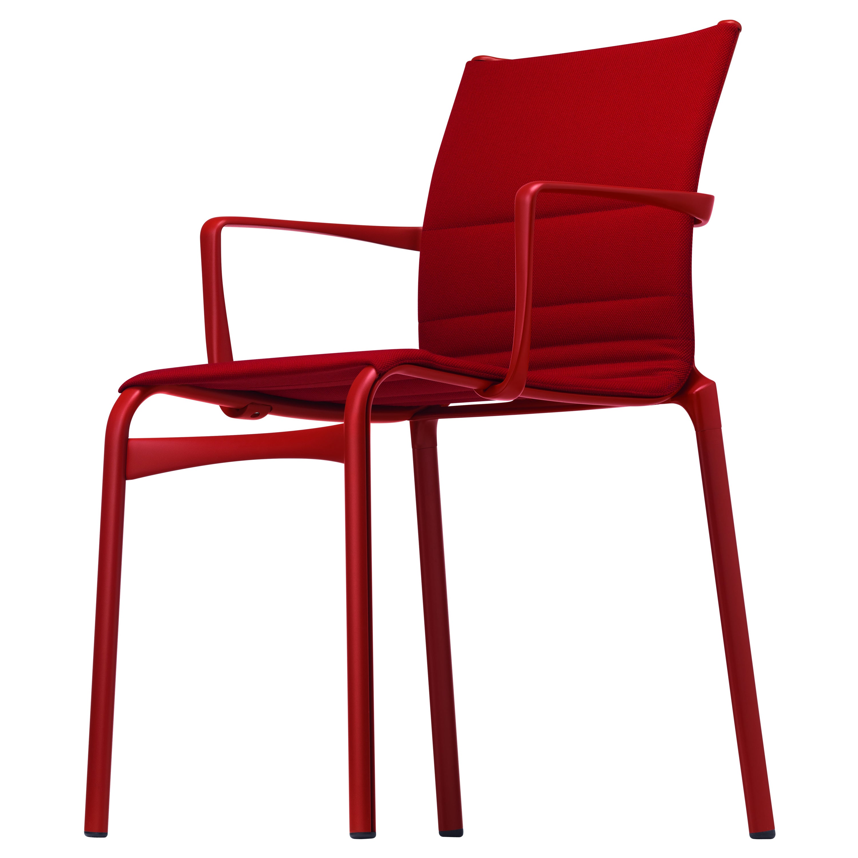 Alias Bigframe 44, Sessel mit roter Polsterung und lackiertem Aluminiumrahmen