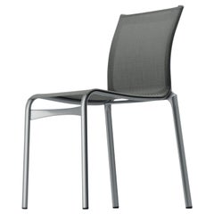 Alias Bigframe 44 Outdoor-Stuhl aus grauem Melange-Netz und lackiertem Aluminiumrahmen