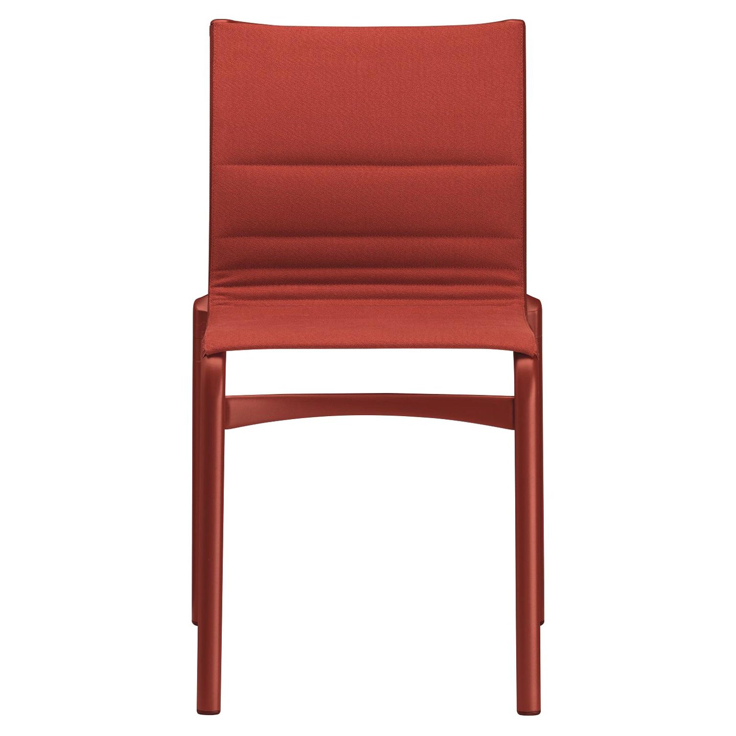 Alias Bigframe 44, Stuhl mit roter HG06-Polsterung und lackiertem Aluminiumrahmen im Angebot