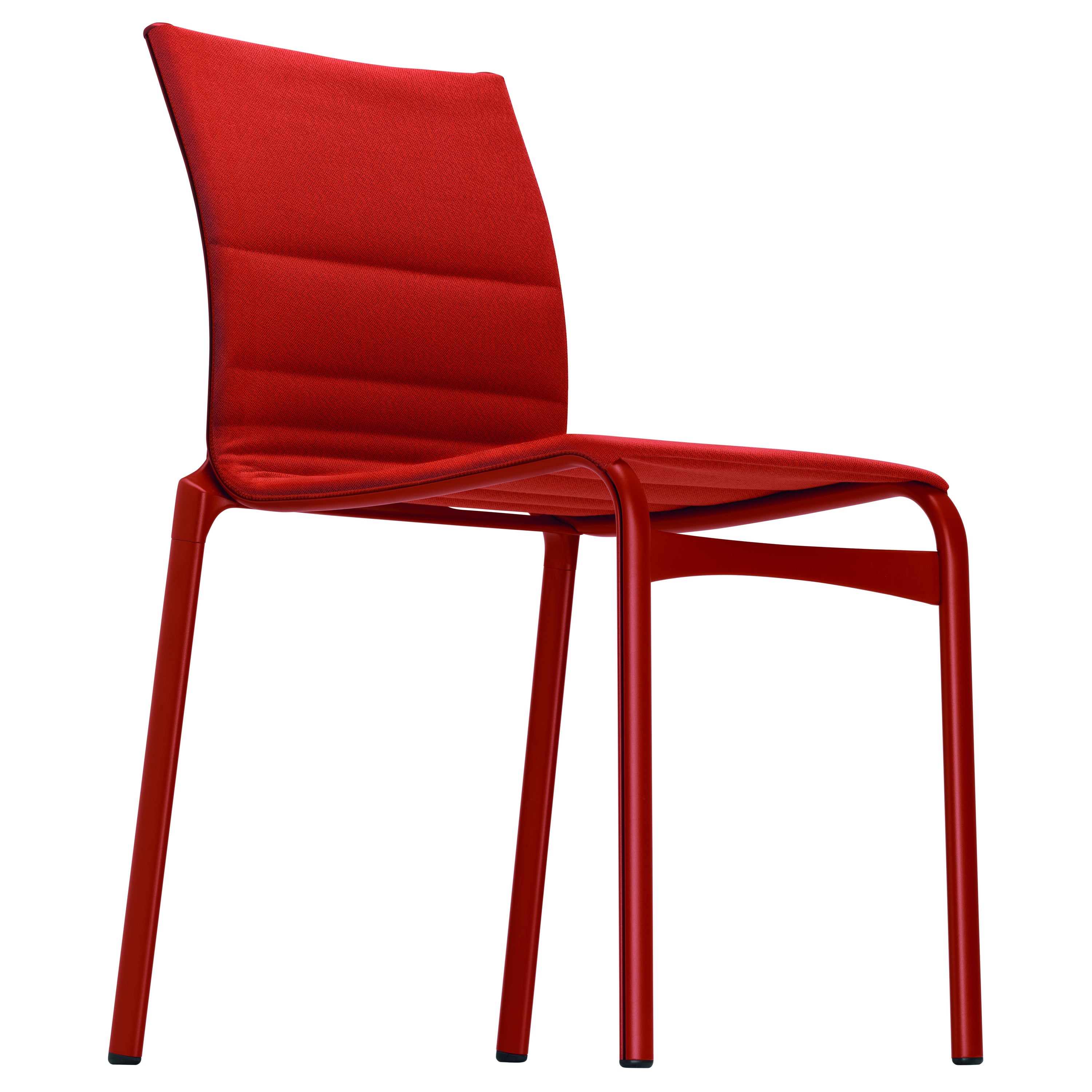 Alias - Chaise Bigframe 44 en tissu rouge SC02 avec cadre en aluminium laqué