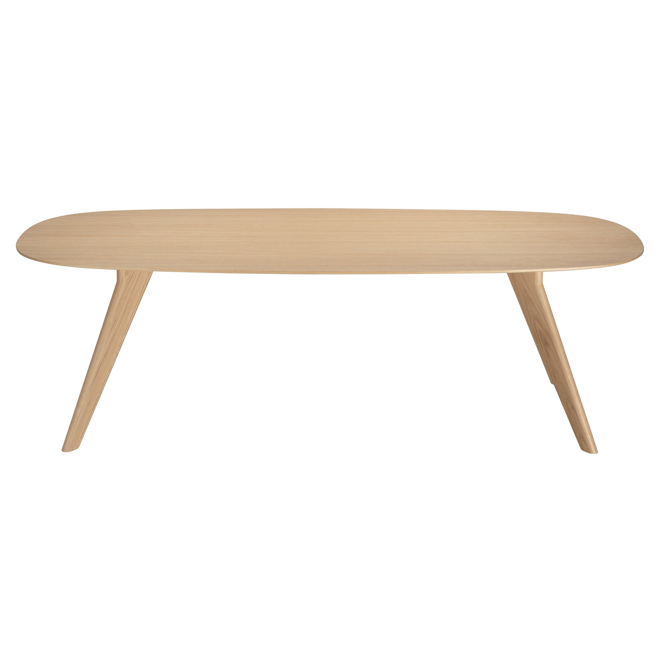 Alias AGO AG8 Oval Table with Natural Oak and Metal Frame in Lacquered Steel 