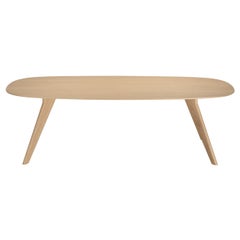 Vintage Alias AGO AG8 Oval Table with Natural Oak and Metal Frame in Lacquered Steel 