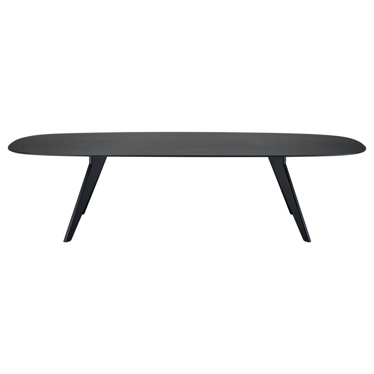 Alias AGO AG9 Oval Table with Dark Oak and Metal Frame in Lacquered ...