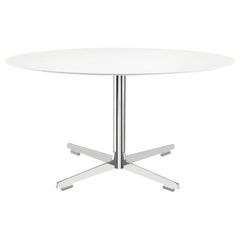 Petite table à croix Alias 572 avec plateau blanc et base en acier laqué