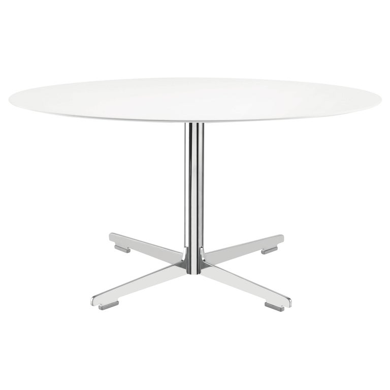 Alias Small 572 Cross Table with White Top and Lacquered Steel Base For ...