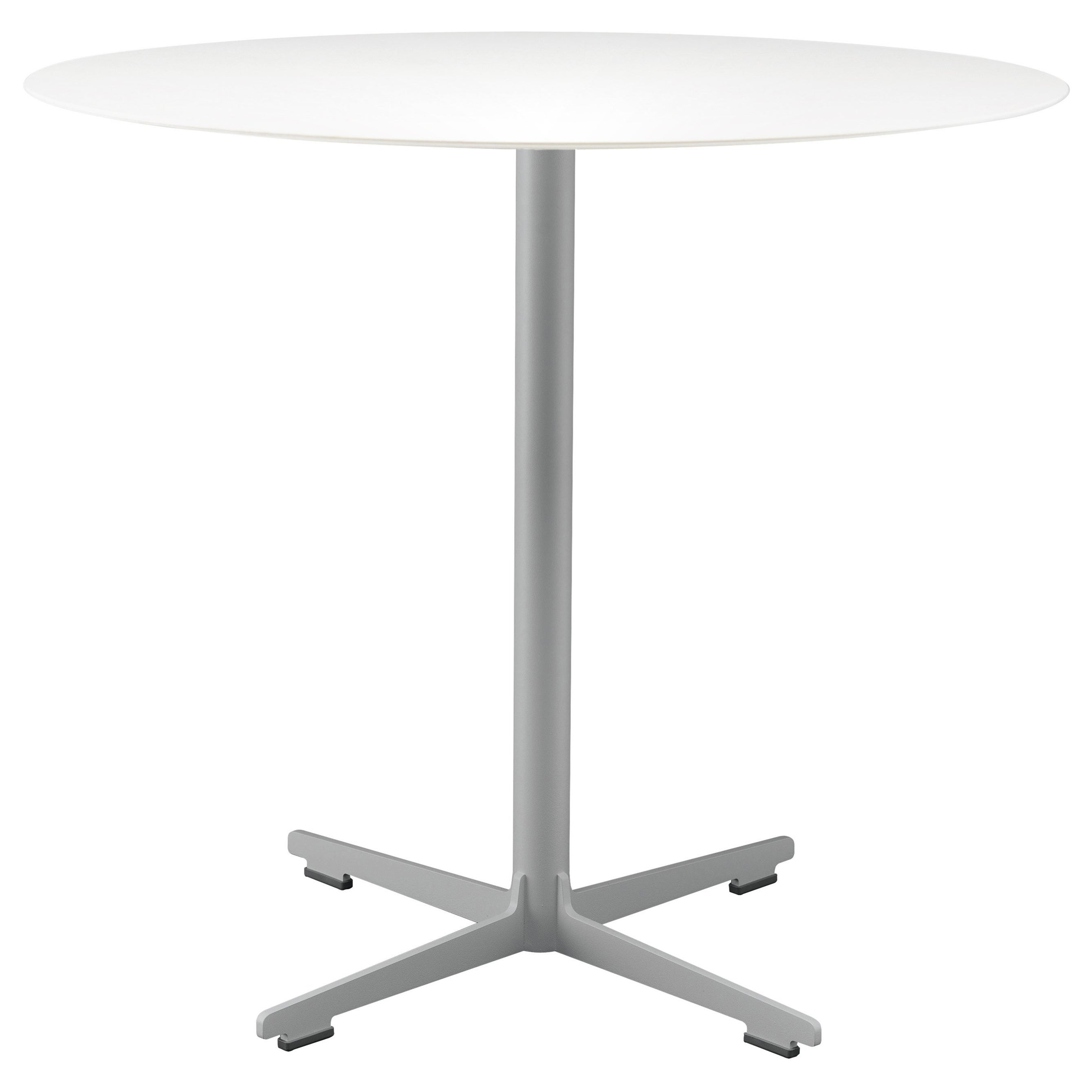 Alias 572 Cross Table with Light Grey Top and Lacquered Textured Base For Sale