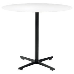 Alias Large 573 Cross Table with White Top and Black Lacquered Steel Base