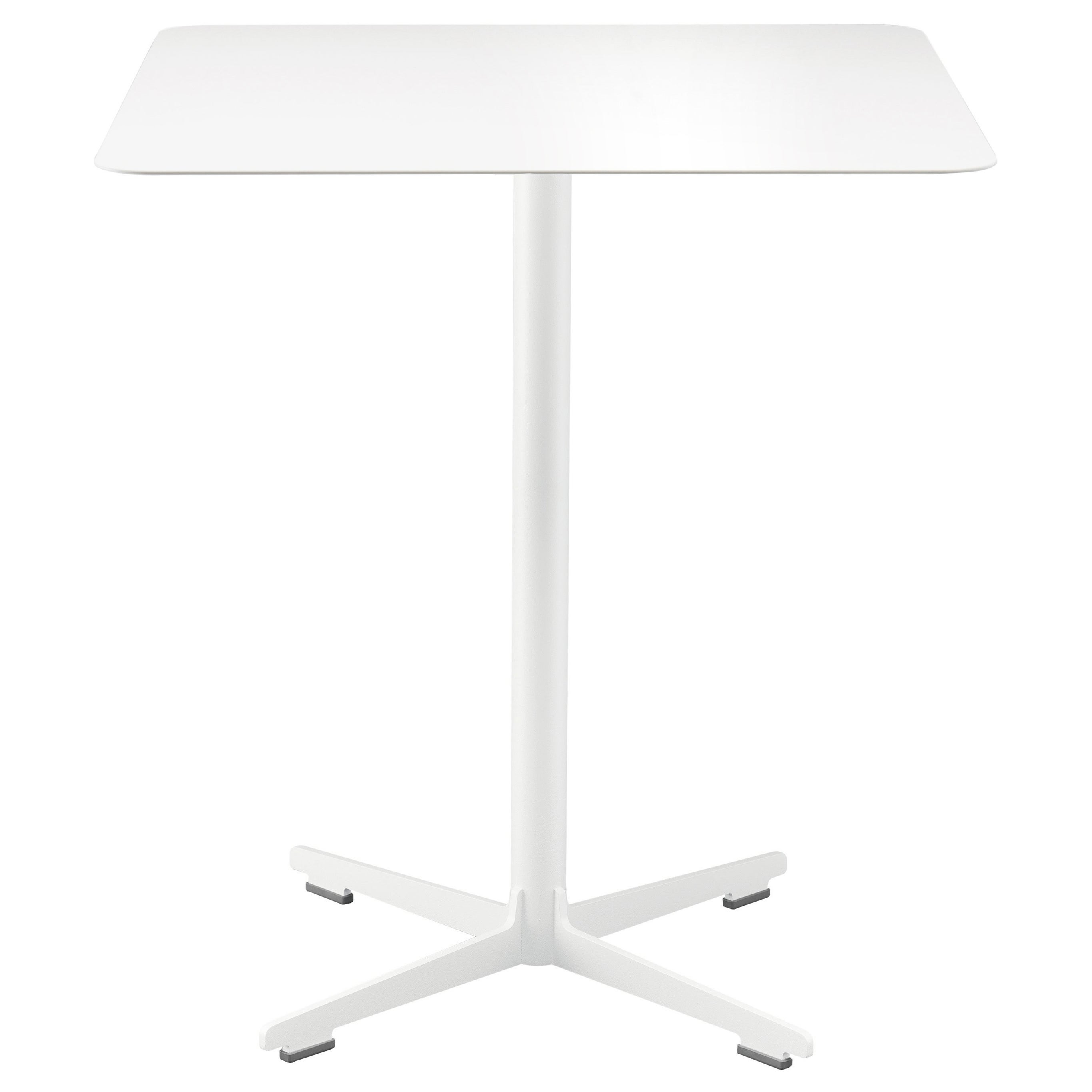 Alias Large 574 Cross Table with White Top and Lacquered Steel Base For Sale