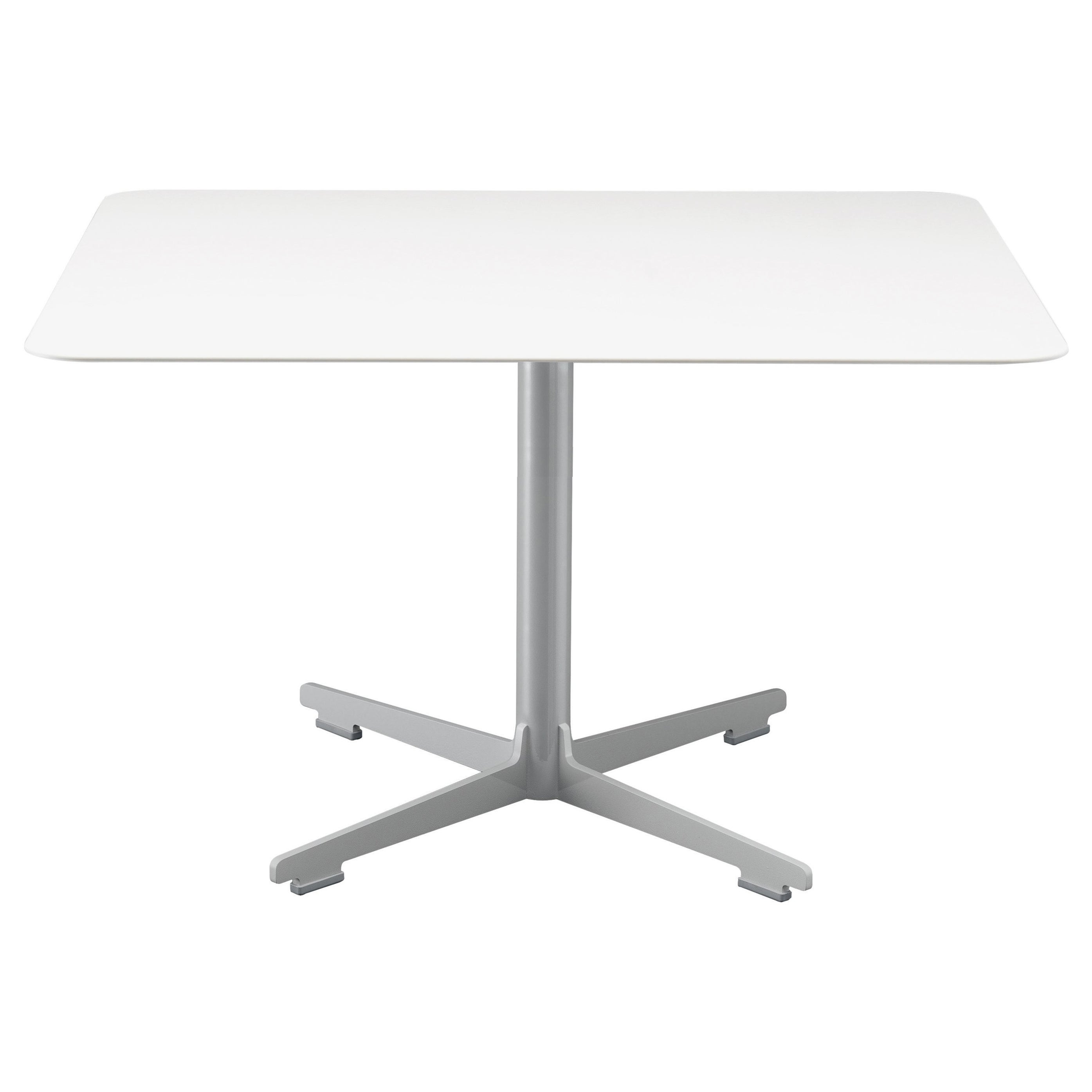 Alias Small 577 Cross Table with Light Grey Top and Lacquered Steel Base For Sale