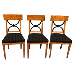 Antique Biedermeier Chair, Germany 1825, Birch, Three available