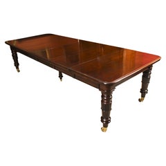 Antique 10ft Flame Mahogany Extending Dining Table 19th Century