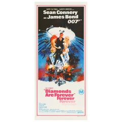 James Bond 'Diamonds Are Forever' Original Vintage Australian Movie Poster, 1971