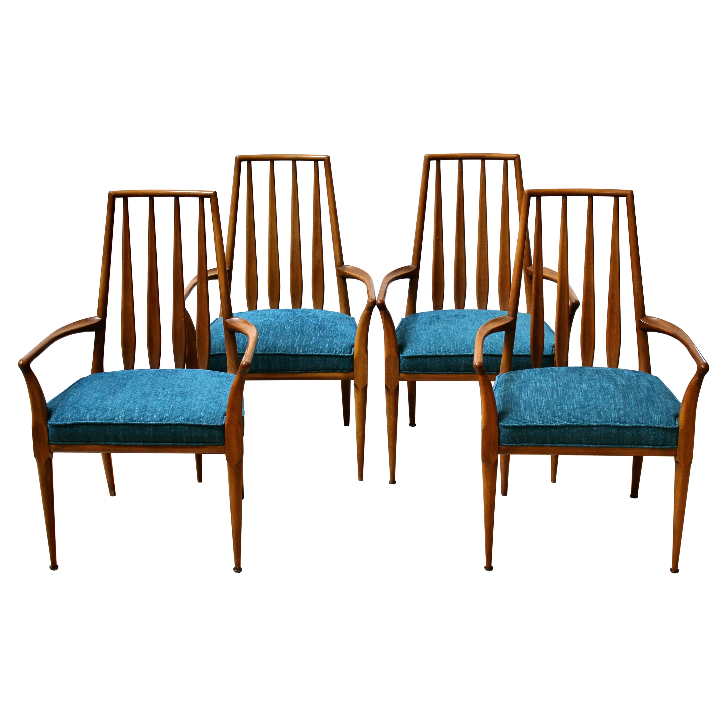 Set of Four Bert England Mid-Century Modern Dining Chairs