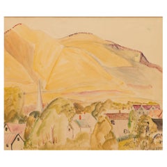 Richard Hayley Lever 'Woodstock, Ny.' Watercolor and Gouache on Paper