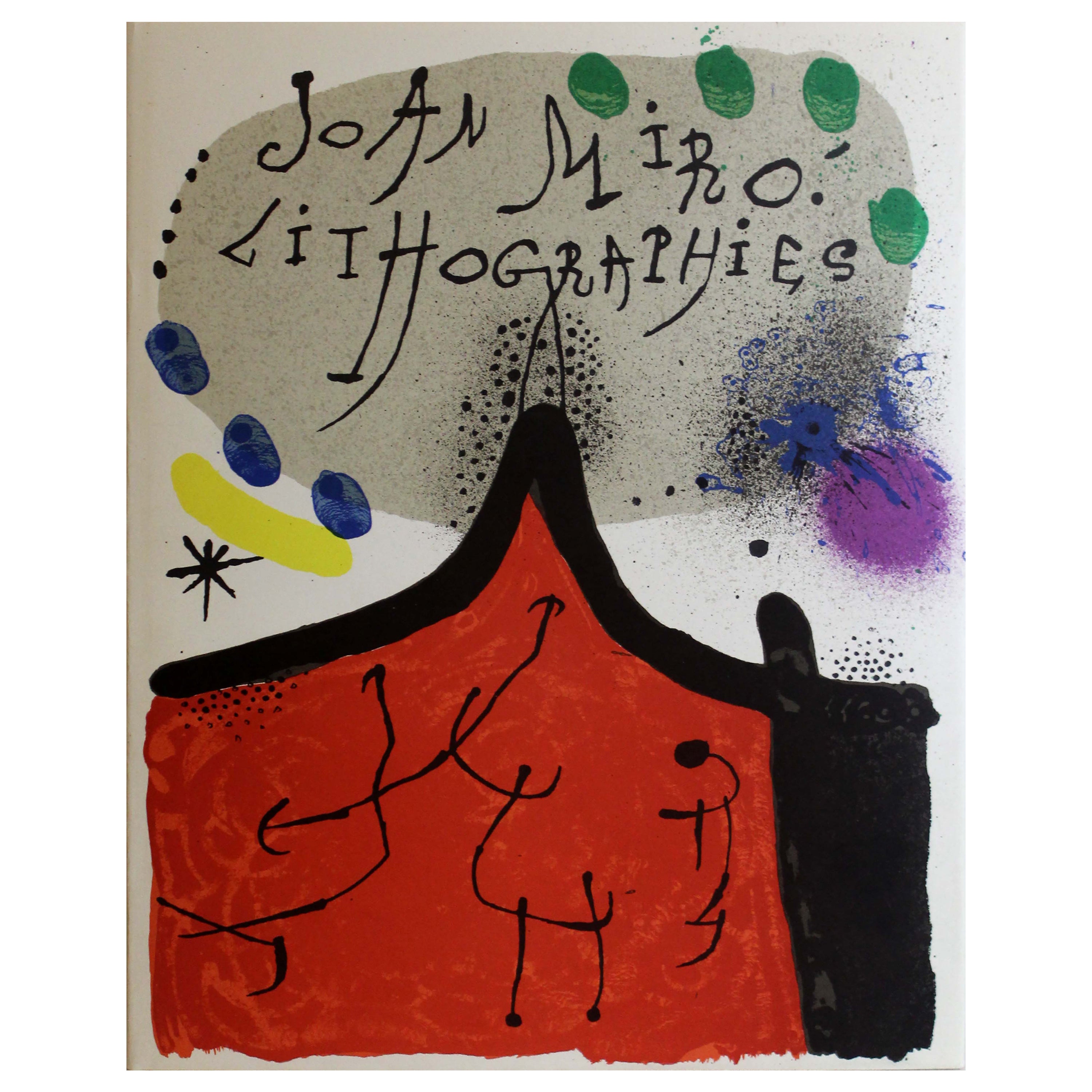 Joan Miro Lithographies Volume i Book with Original Modern Lithographs 1972