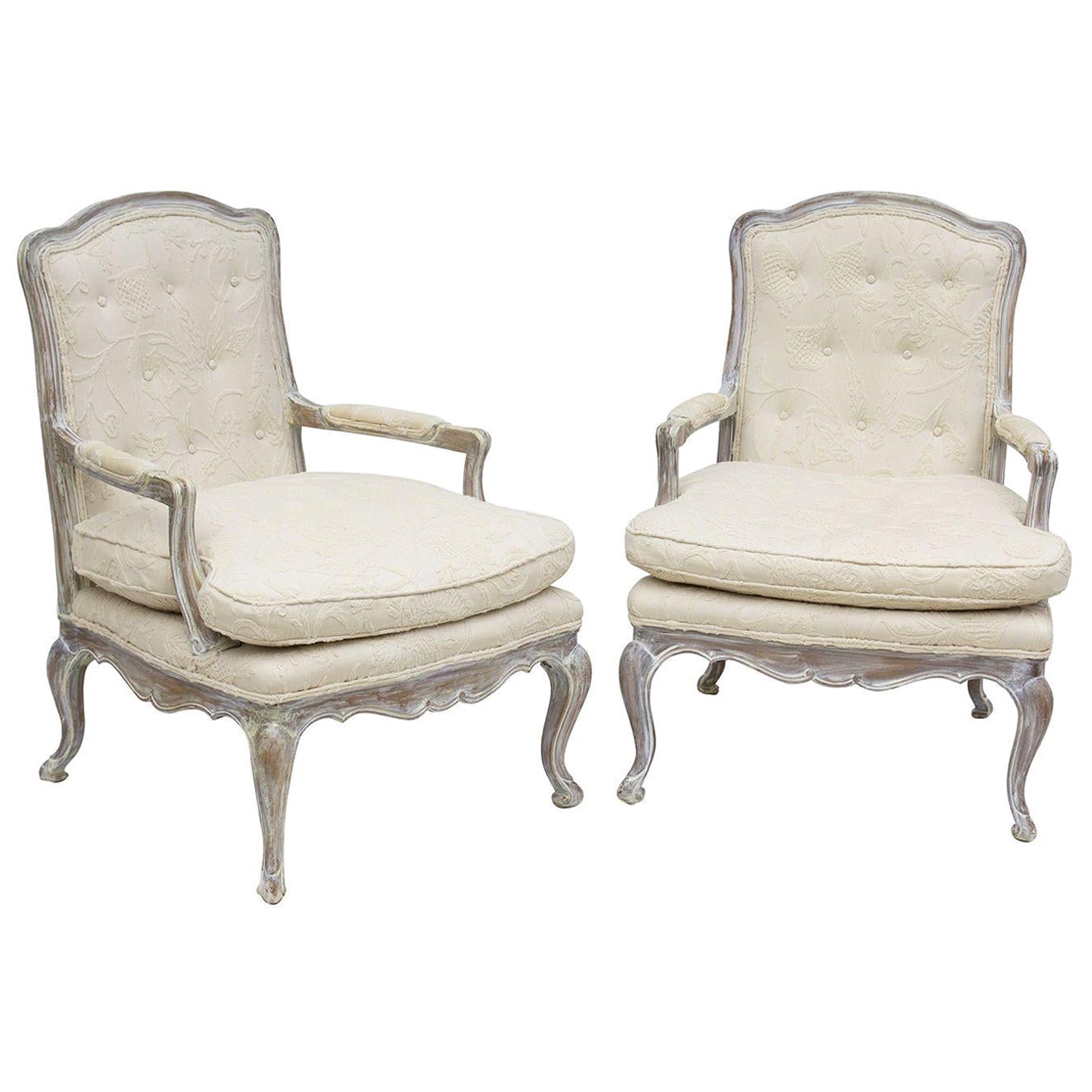 French Provincial Armchairs by John Widdicomb, a Pair For Sale