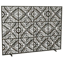 Tapestry Fireplace Screen in a Warm Black Finish