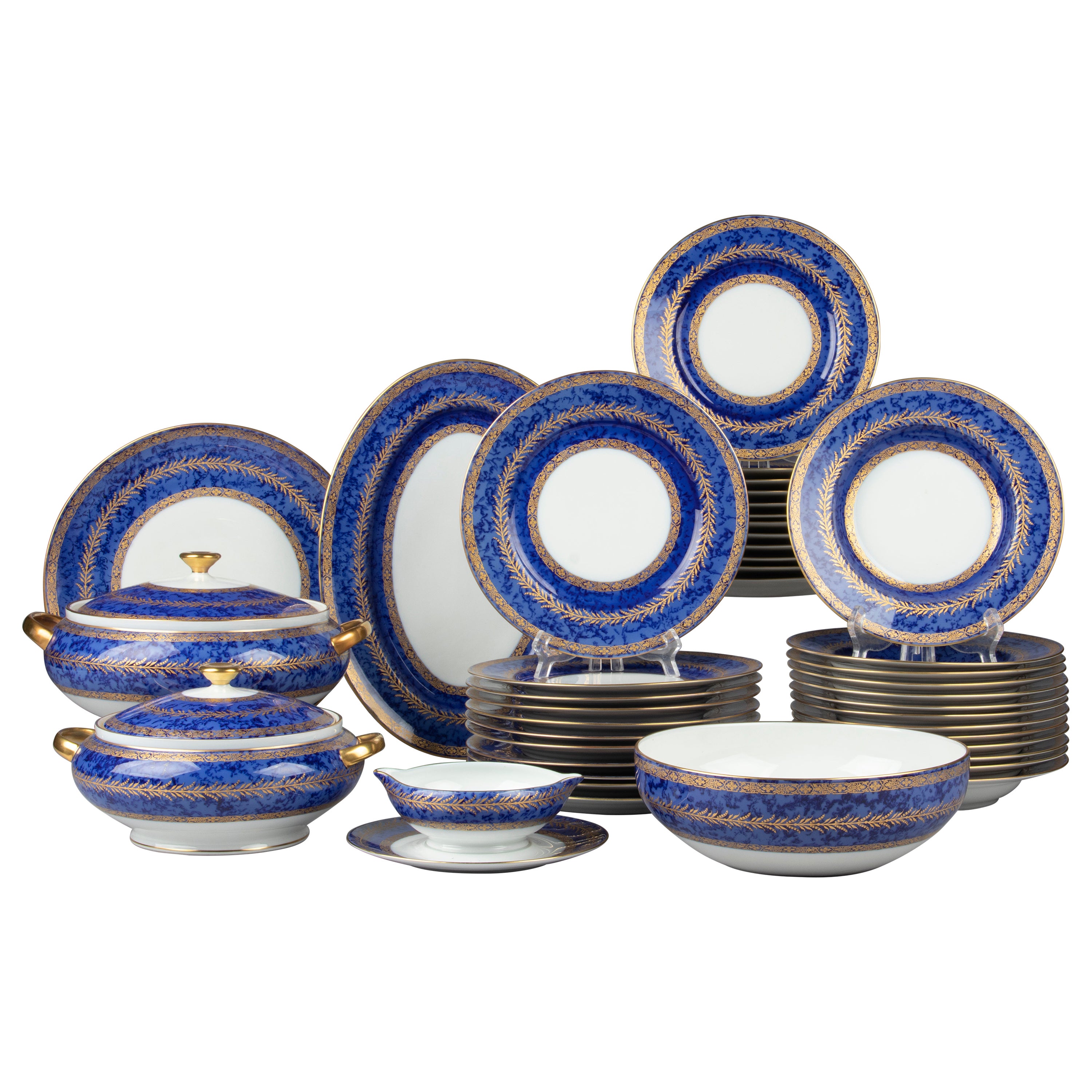 42-Piece set of Porcelain Tableware for 12 Persons made by Raynaud Limoges