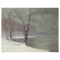 Hal Robinson 'Winter Landscape', Oil on Canvas