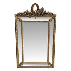 Antique Superb 19th Century Giltwood Margin Overmantle or Hall Mirror