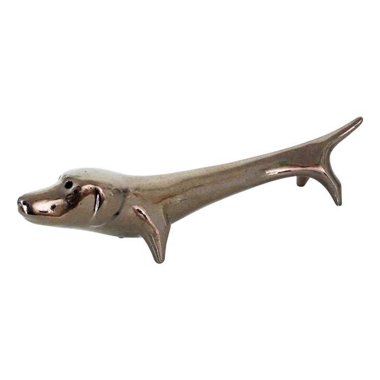 Silver Dog of Roberto Rigon Made in Italy, Art For Sale at 1stDibs