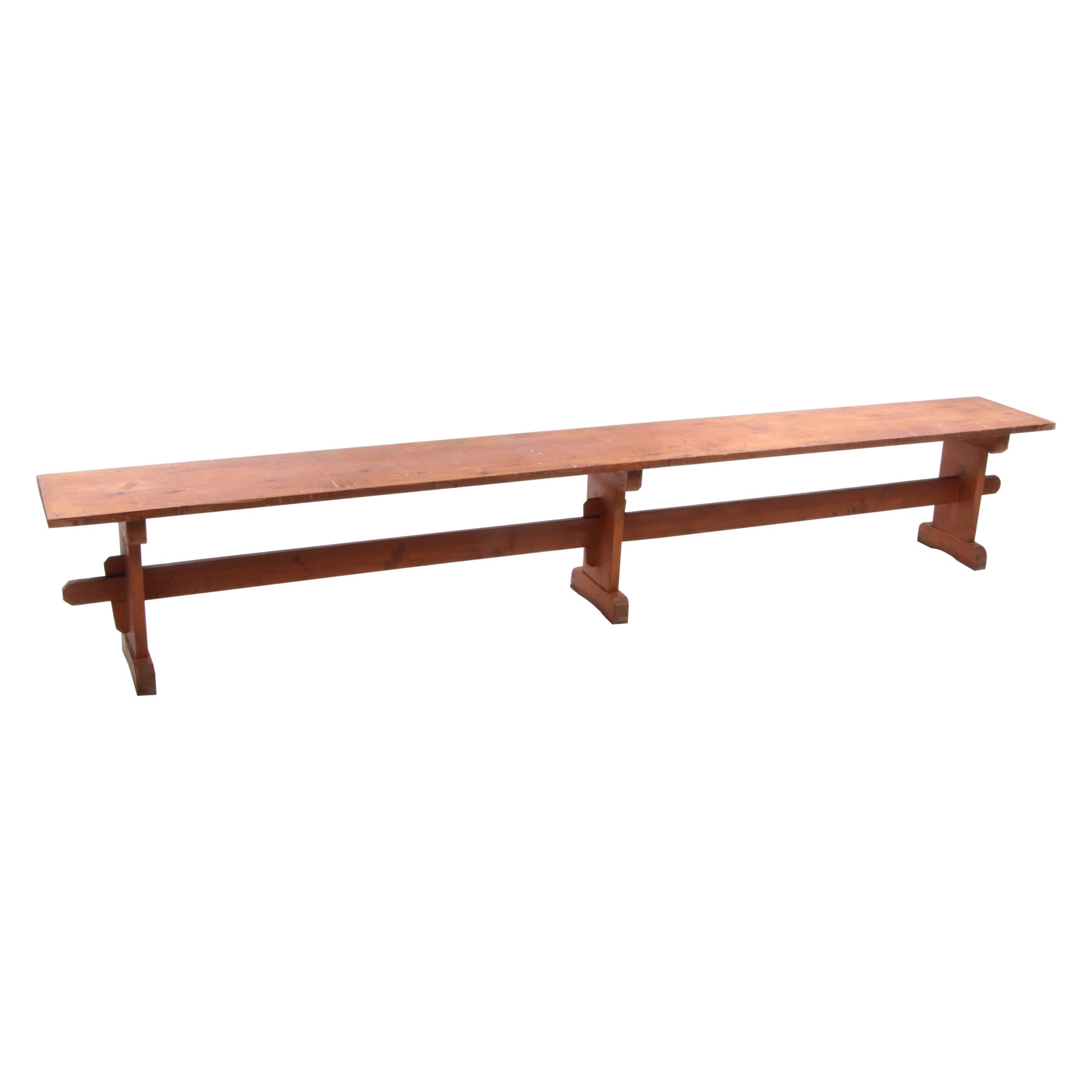 Petersen Antiques Long Bench Made of Recycled Scandinavian Hardwood, 1970s