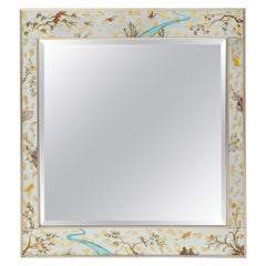 La Barge Silver Leaf Eglomise Mirror