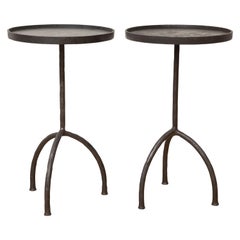 Tripod Hand Forged Side or Drinks Tables, in Stock