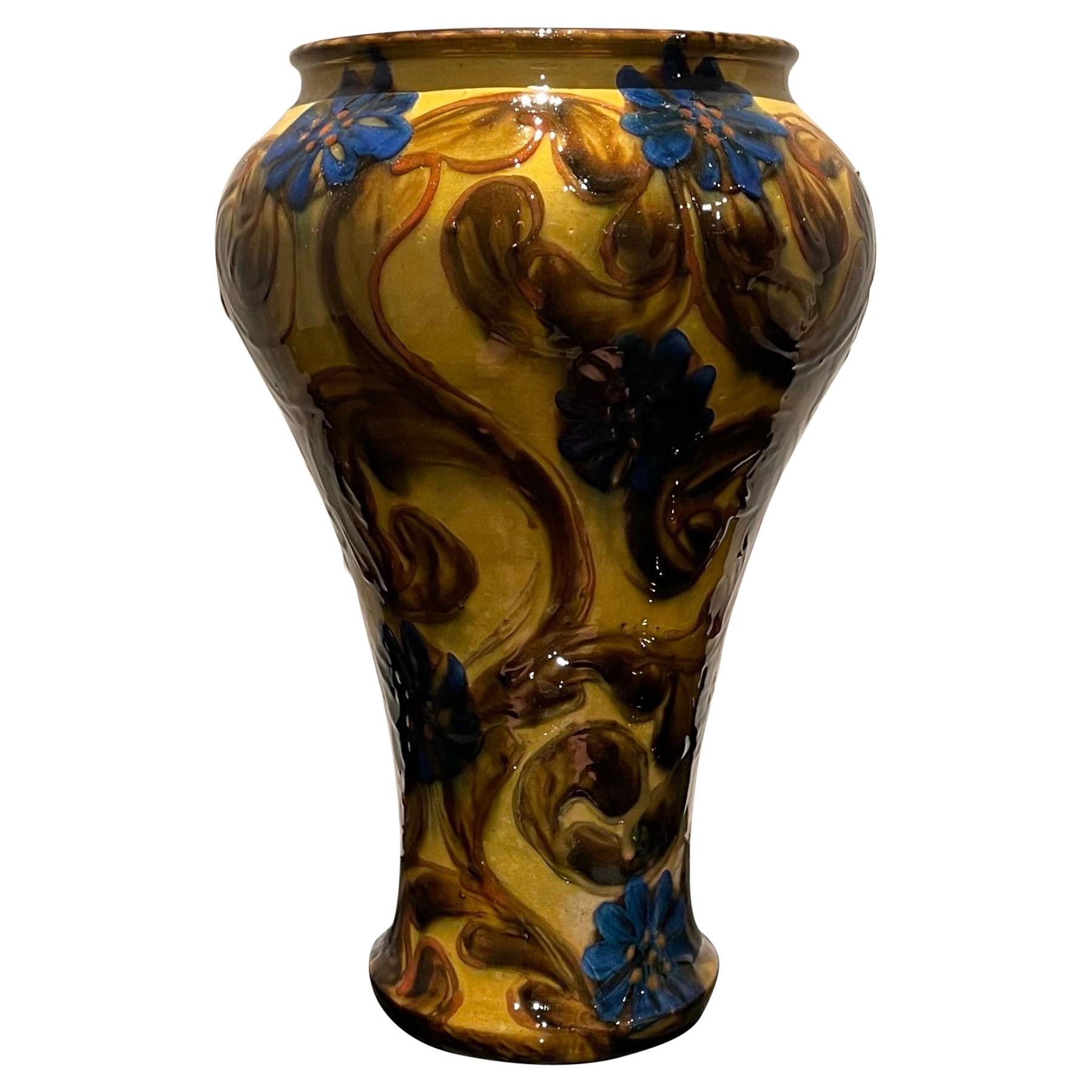1920s Danish Fundamental Ceramic Vase by Herman Kähler For Sale