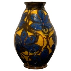 Vase haut en céramique danois des années 1920 par Herman Kähler