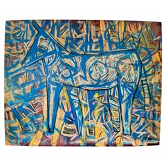 Abstract Horse Painting in Acrylic by Karl Lubbering