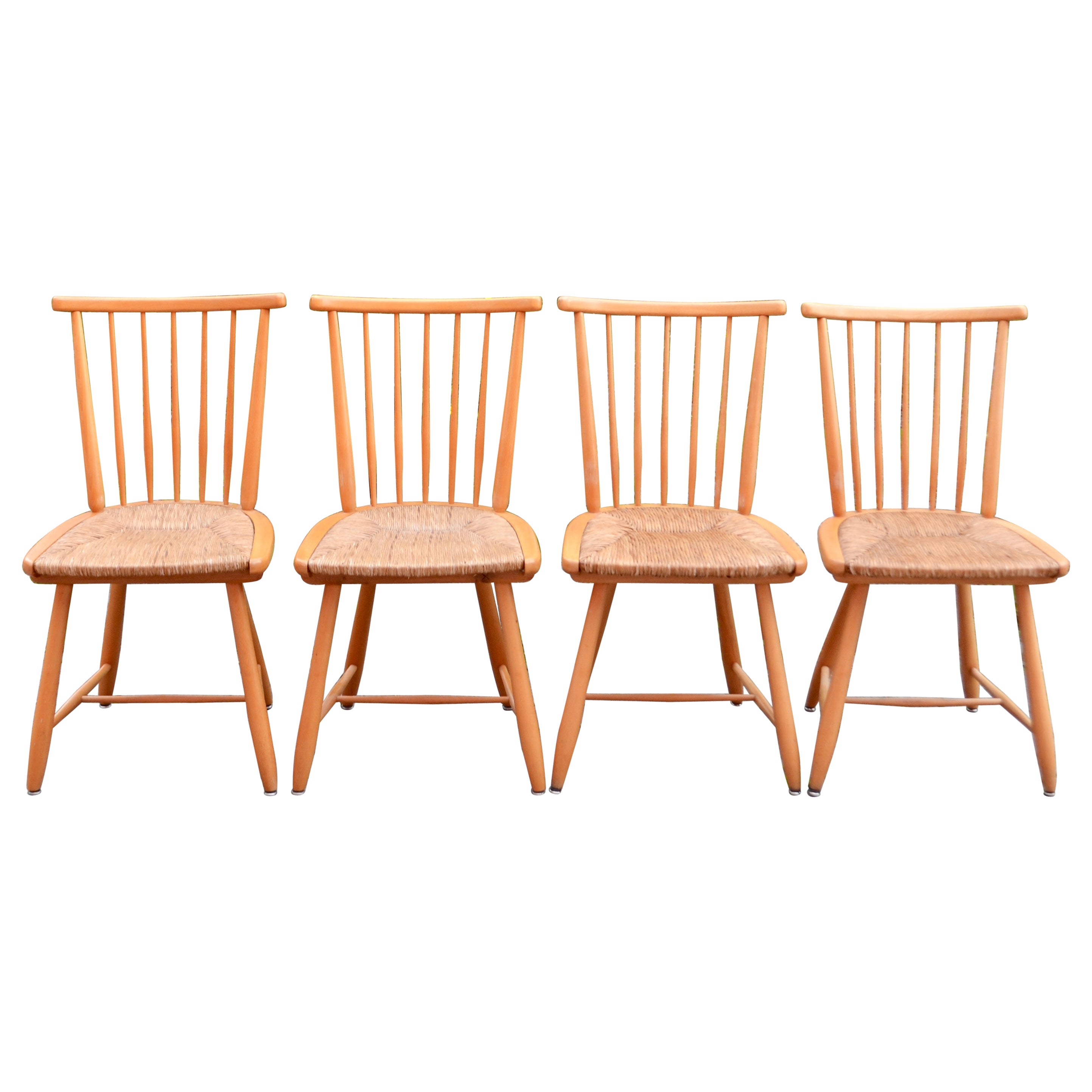 Chaises de salle à manger allemandes Wk Möbel Arno Lambrecht, série 1950, lot de 4