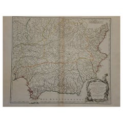 1751 Map of Spain Castilla Robert De Vaugondy 1st Edition, Ric.a001