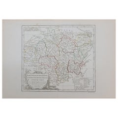 Antique 1762 Berri, Nivernois Bourbonois, Lyonois, Bourgogine, Bresse, et, Franche - Com