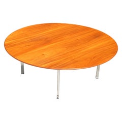 Retro Parallel Bar Walnut Coffee Table by Florence Knoll for Knoll