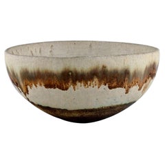 European Studio Ceramicist, Large Unique Bowl in Glazed Ceramics