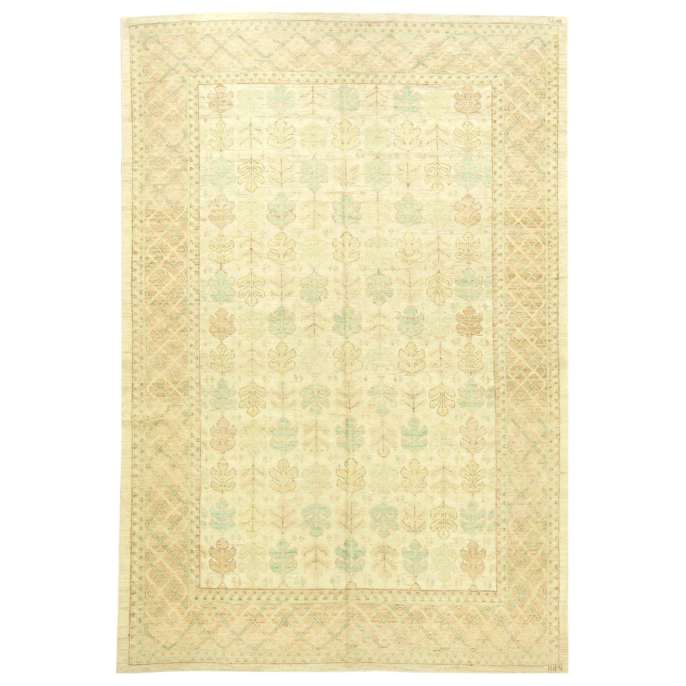 Contemporary Traditional Oriental Inspired Handmade Rug by Doris Leslie