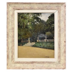 Antique Painting, Landscape Painting, Park, Nature Painting, Early XX Century