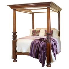 Victorian Mahogany Antique Four Poster Bed, W4P11
