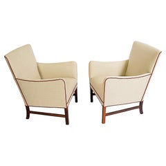 Pair of Rosewood Lounge Chairs by Ole Wanscher