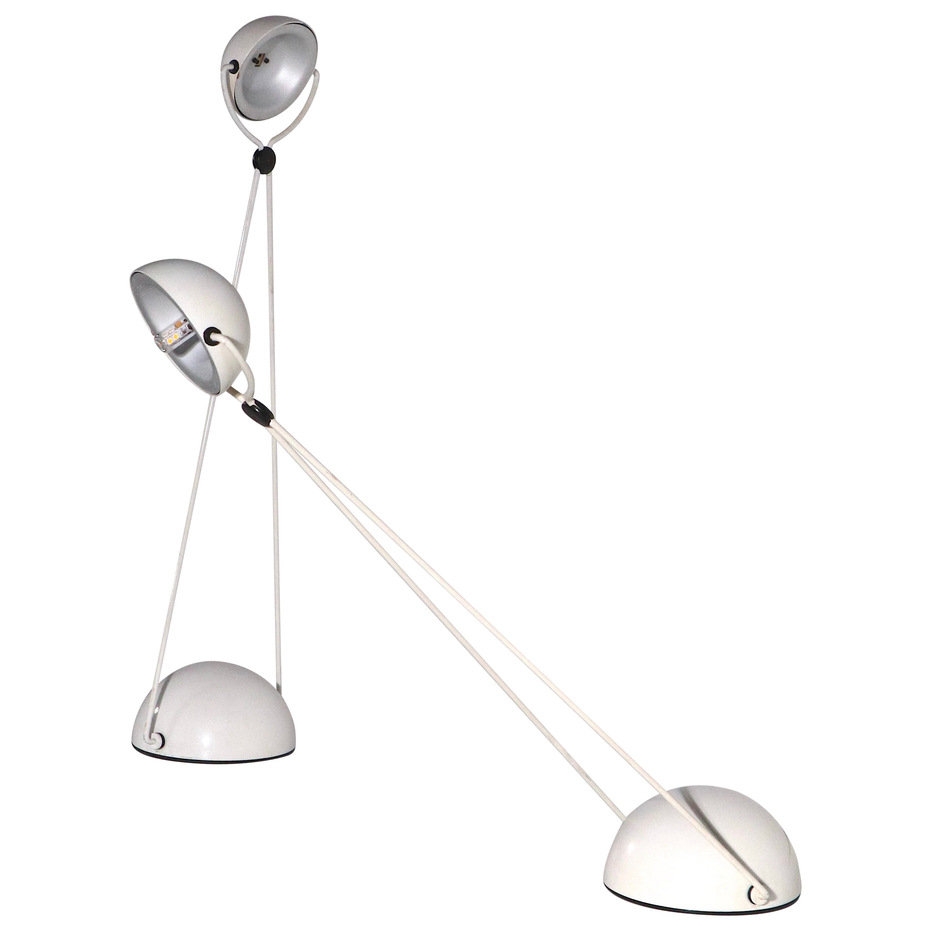 Pr Metal Angle Poise Lamps Designed by Stefano Cevoli Made in Milan Italy 1980s For Sale