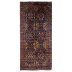 Antique Signed Persian Kerman Carpet