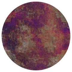 Tapis rond en polyamide à poils bas Moooi Small Quiet Collection Erosion Rhodonite