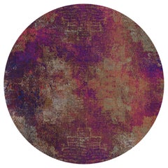Moooi Small Quiet Collection Erosion Rhodonite Round Rug in Wool