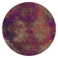 Moooi Small Quiet Collection Erosion Rhodonite Round Rug in Soft Yarn Polyamide