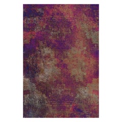 Moooi - Grand tapis rectangulaire érodé à poils bas en polyamide et rhodolite de la collection Quiet