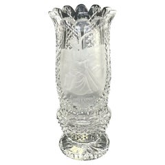 Vintage Thomas Cooke for Waterford Cut Glass Footed Vase Ltd Ed 250, 1975